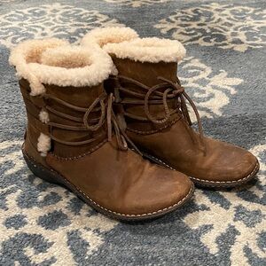 UGG Chestnut Shearling-Lined Winter Boots